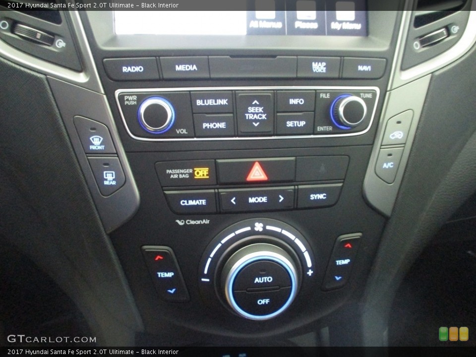 Black Interior Controls for the 2017 Hyundai Santa Fe Sport 2.0T Ulitimate #141226816