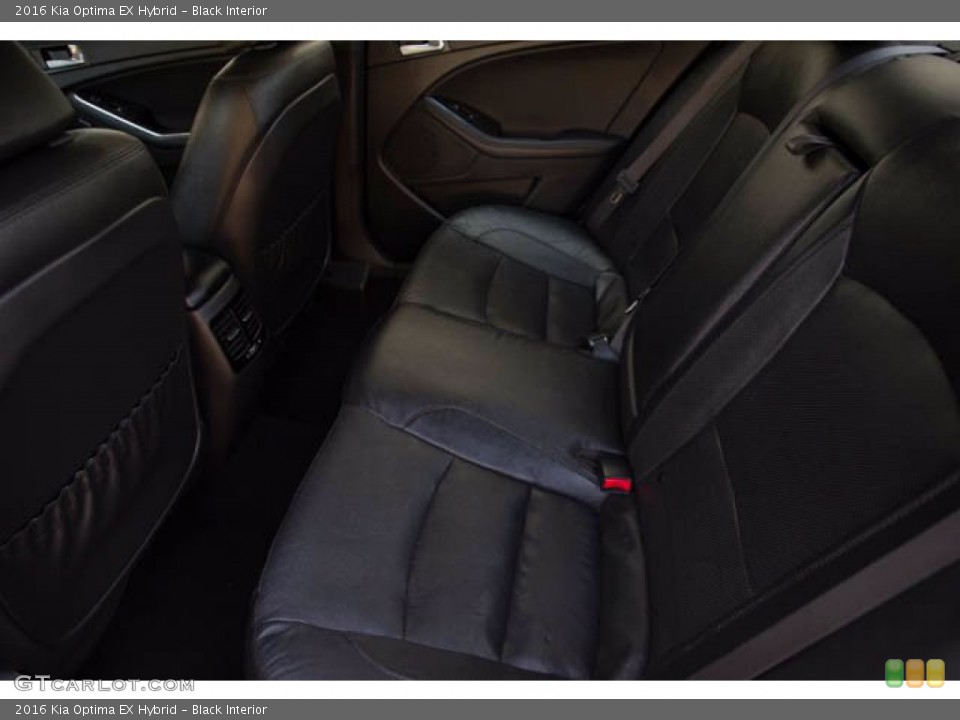 Black Interior Rear Seat for the 2016 Kia Optima EX Hybrid #141226873