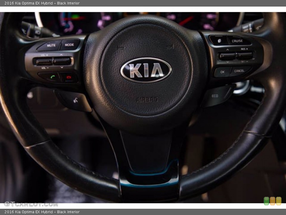 Black Interior Steering Wheel for the 2016 Kia Optima EX Hybrid #141227062