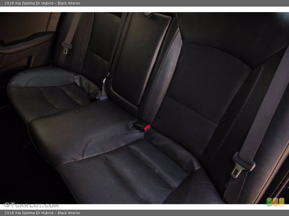Black Interior Rear Seat for the 2016 Kia Optima EX Hybrid #141227188