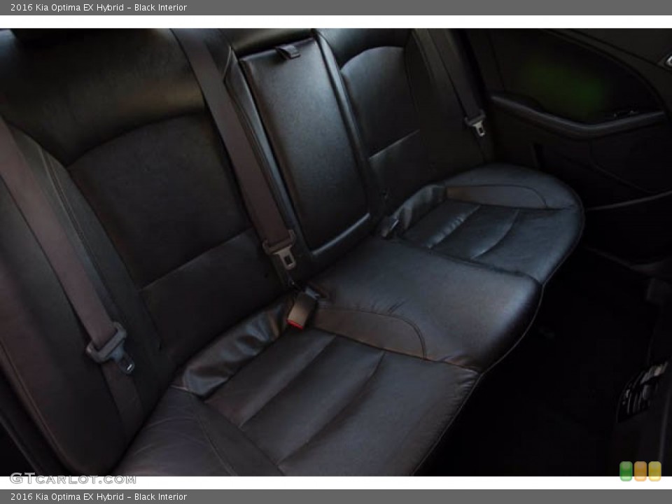 Black Interior Rear Seat for the 2016 Kia Optima EX Hybrid #141227248