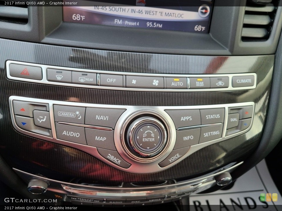 Graphite Interior Controls for the 2017 Infiniti QX60 AWD #141227803