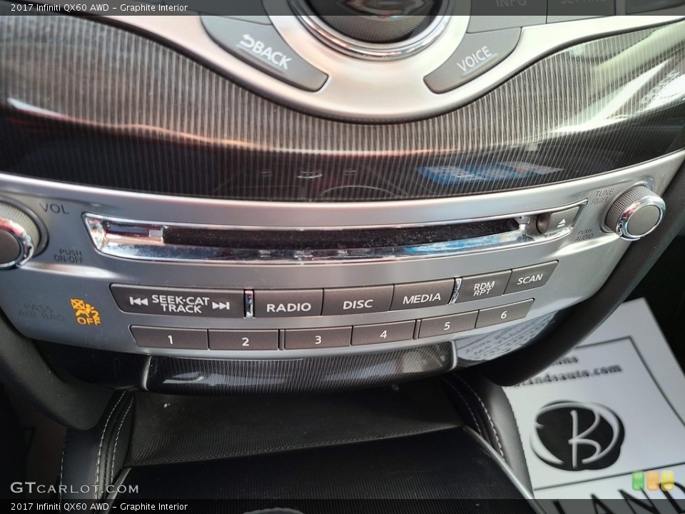 Graphite Interior Controls for the 2017 Infiniti QX60 AWD #141227827