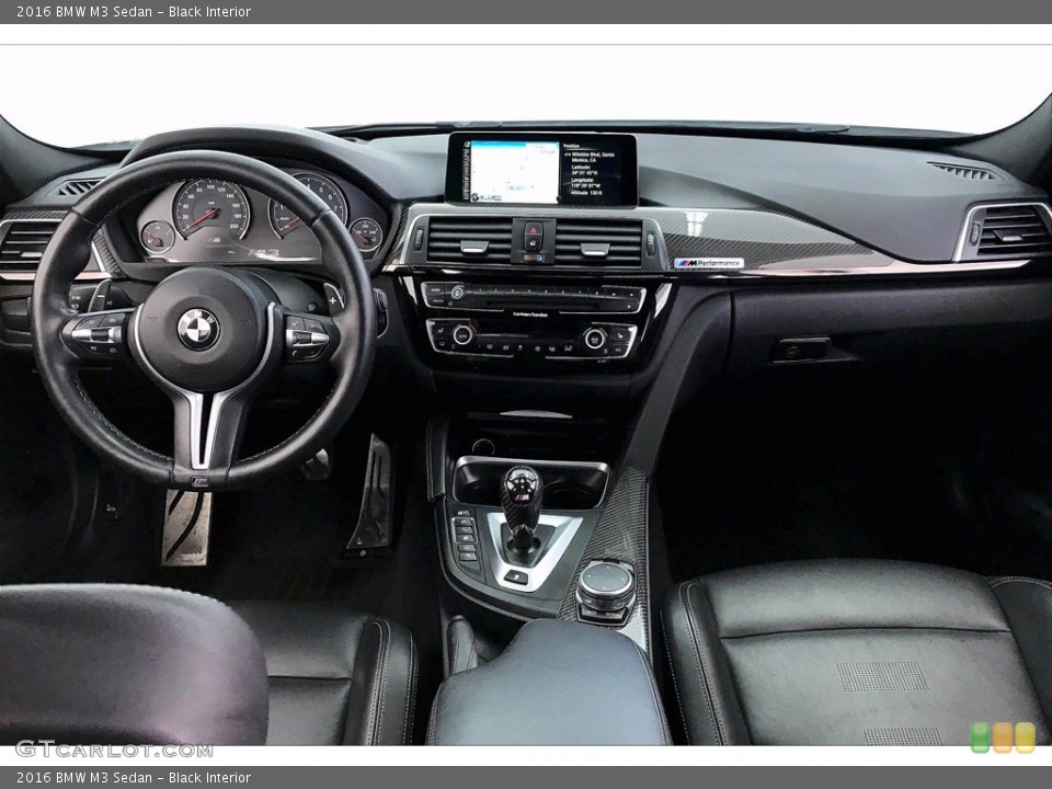 Black Interior Dashboard for the 2016 BMW M3 Sedan #141228109