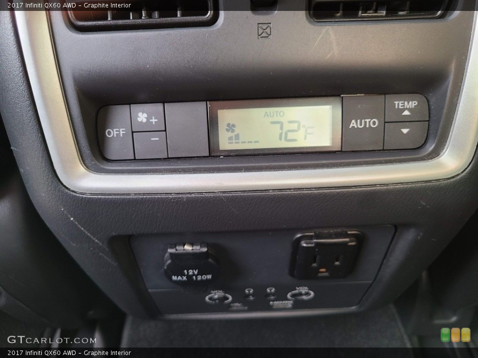 Graphite Interior Controls for the 2017 Infiniti QX60 AWD #141228183