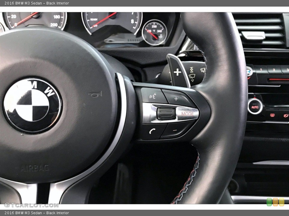 Black Interior Steering Wheel for the 2016 BMW M3 Sedan #141228289