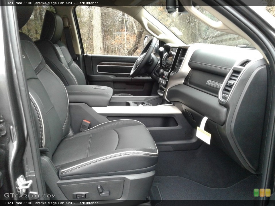 Black Interior Front Seat for the 2021 Ram 2500 Laramie Mega Cab 4x4 #141229033