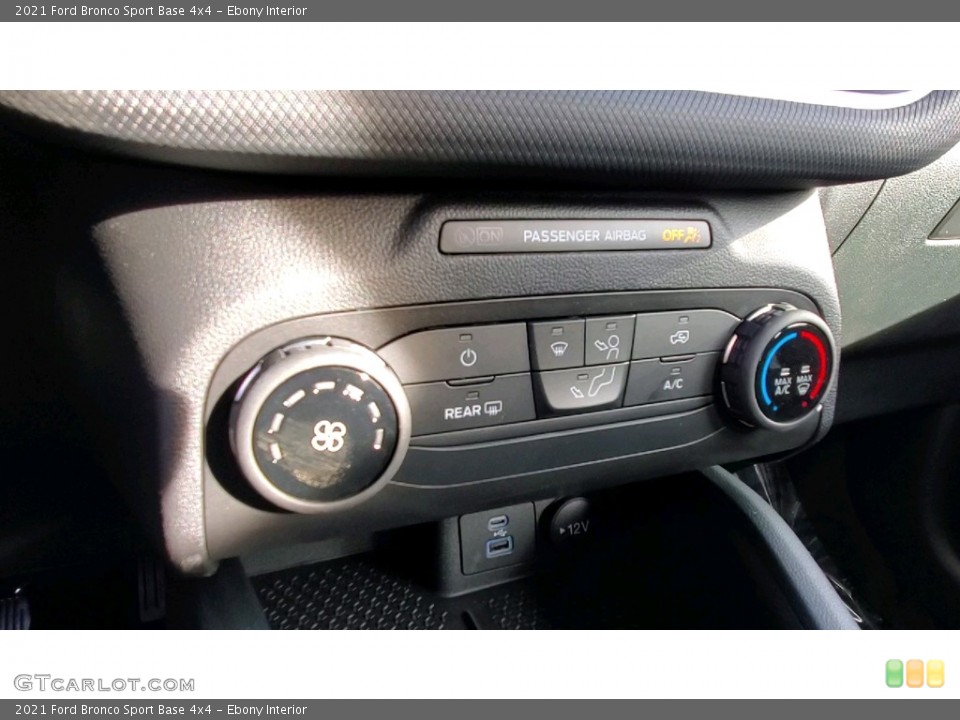 Ebony Interior Controls for the 2021 Ford Bronco Sport Base 4x4 #141229114