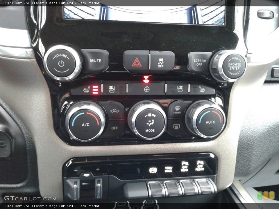 Black Interior Controls for the 2021 Ram 2500 Laramie Mega Cab 4x4 #141229318