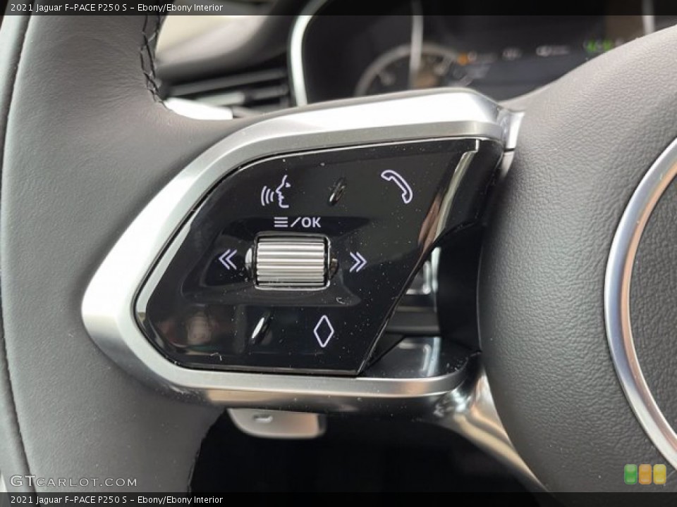 Ebony/Ebony Interior Steering Wheel for the 2021 Jaguar F-PACE P250 S #141229762