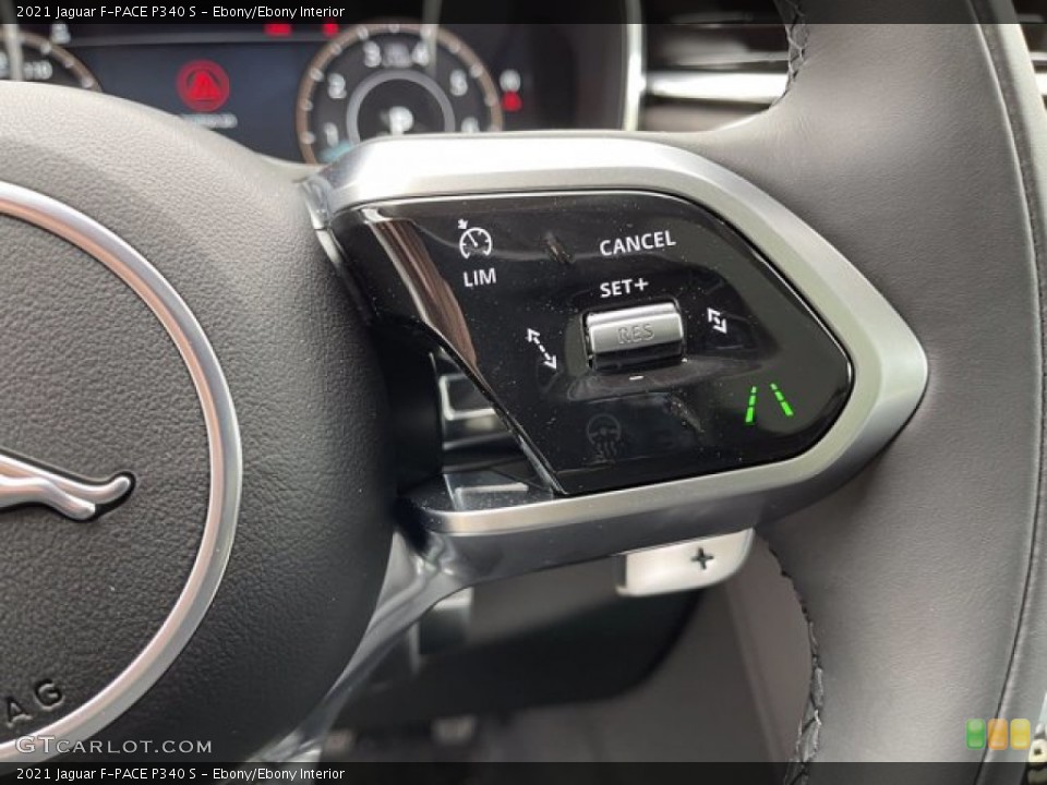 Ebony/Ebony Interior Steering Wheel for the 2021 Jaguar F-PACE P340 S #141230395