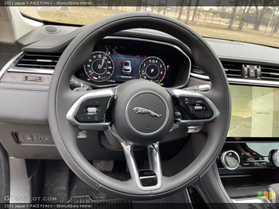 Ebony/Ebony Interior Steering Wheel for the 2021 Jaguar F-PACE P340 S #141230416