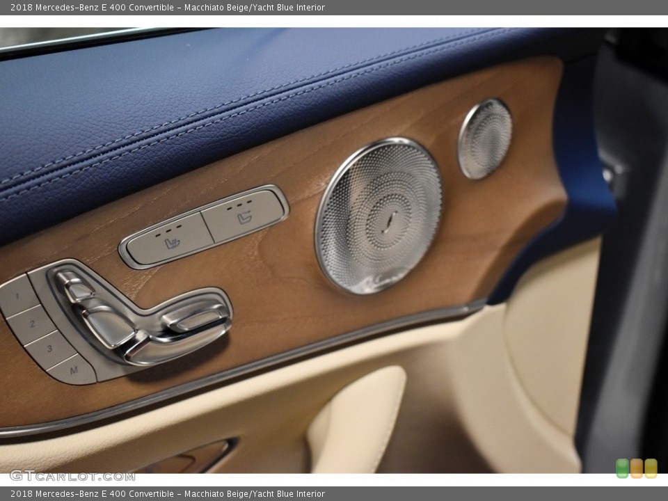 Macchiato Beige/Yacht Blue Interior Controls for the 2018 Mercedes-Benz E 400 Convertible #141232803