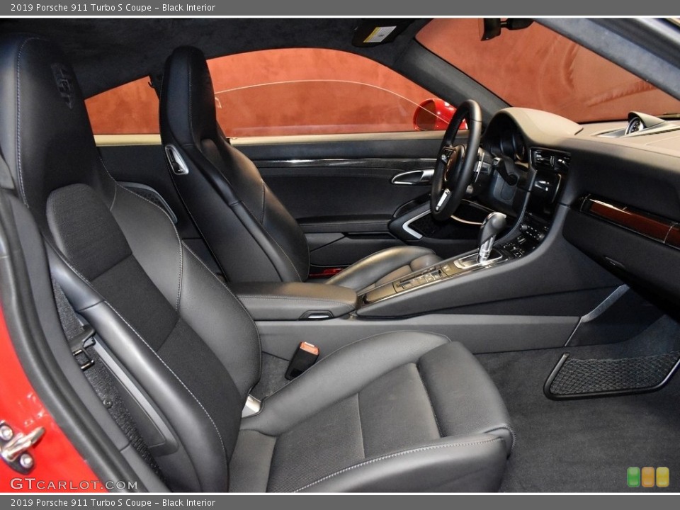 Black Interior Front Seat for the 2019 Porsche 911 Turbo S Coupe #141233859