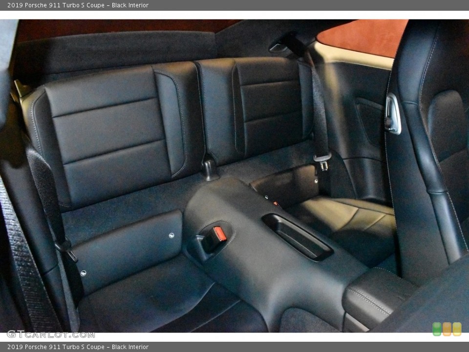 Black Interior Rear Seat for the 2019 Porsche 911 Turbo S Coupe #141233898