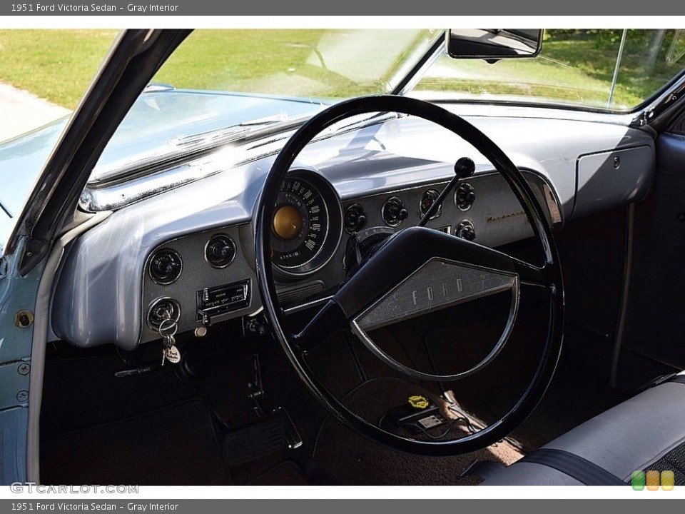Gray Interior Steering Wheel for the 1951 Ford Victoria Sedan #141235432