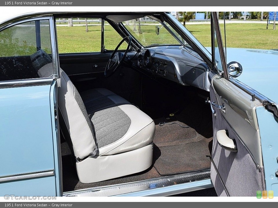 Gray Interior Front Seat for the 1951 Ford Victoria Sedan #141235682