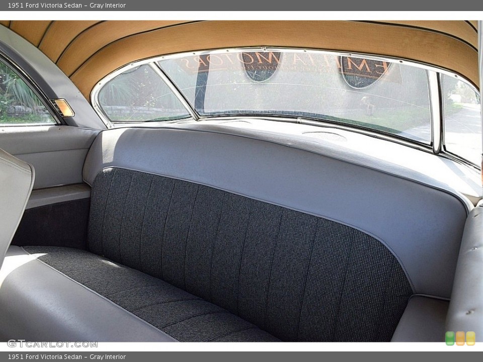 Gray Interior Rear Seat for the 1951 Ford Victoria Sedan #141235970