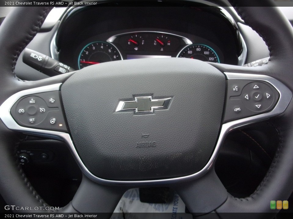 Jet Black Interior Steering Wheel for the 2021 Chevrolet Traverse RS AWD #141235976