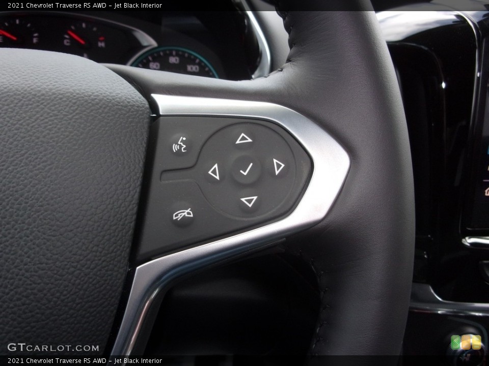 Jet Black Interior Steering Wheel for the 2021 Chevrolet Traverse RS AWD #141236006