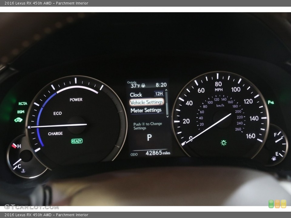 Parchment Interior Gauges for the 2016 Lexus RX 450h AWD #141237983