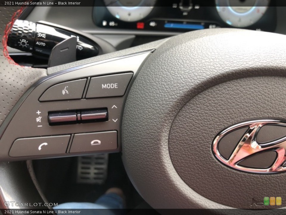 Black Interior Steering Wheel for the 2021 Hyundai Sonata N Line #141241902
