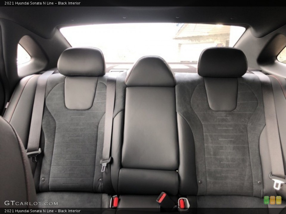 Black Interior Rear Seat for the 2021 Hyundai Sonata N Line #141241999