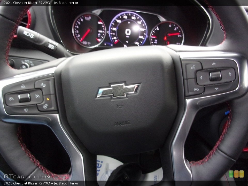 Jet Black Interior Steering Wheel for the 2021 Chevrolet Blazer RS AWD #141242570