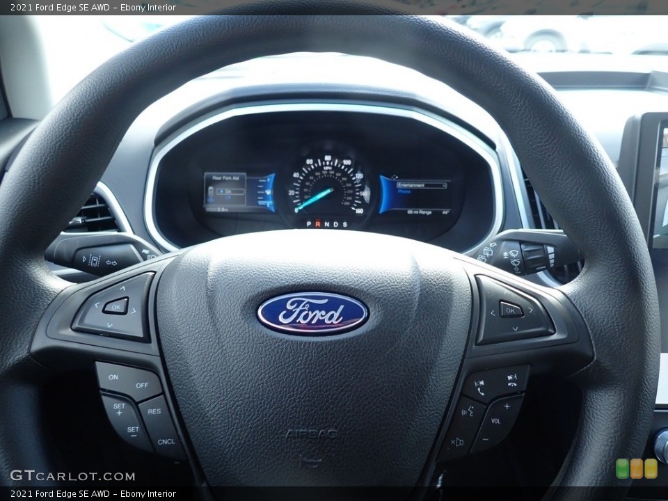 Ebony Interior Steering Wheel for the 2021 Ford Edge SE AWD #141246821