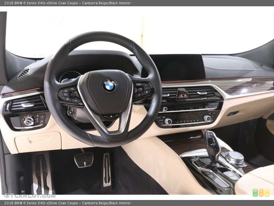 Canberra Beige/Black Interior Photo for the 2018 BMW 6 Series 640i xDrive Gran Coupe #141247205