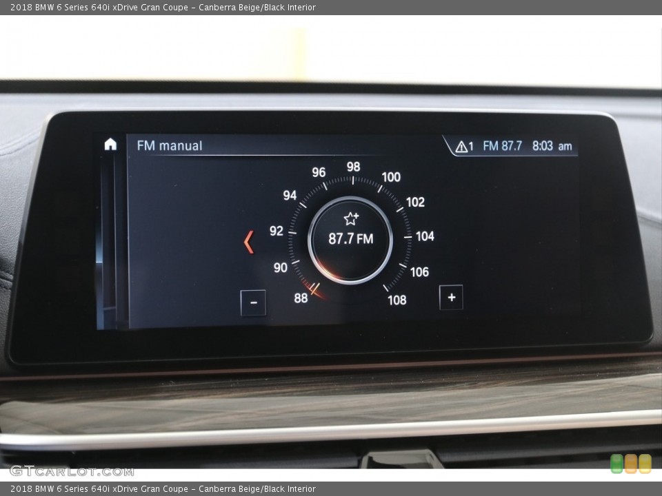 Canberra Beige/Black Interior Controls for the 2018 BMW 6 Series 640i xDrive Gran Coupe #141247226