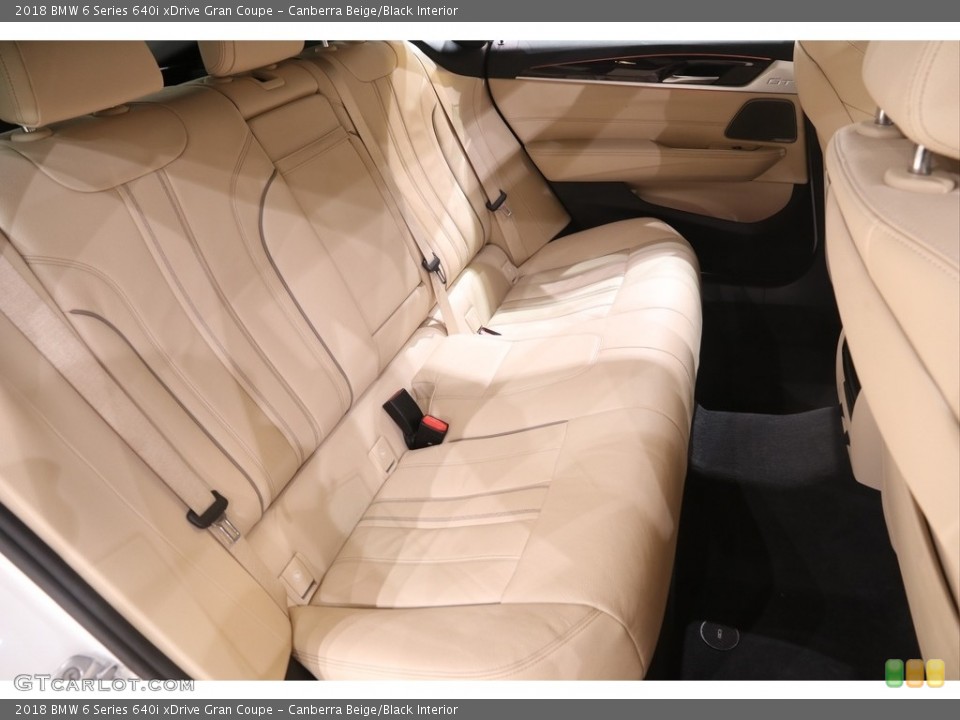 Canberra Beige/Black Interior Rear Seat for the 2018 BMW 6 Series 640i xDrive Gran Coupe #141247253