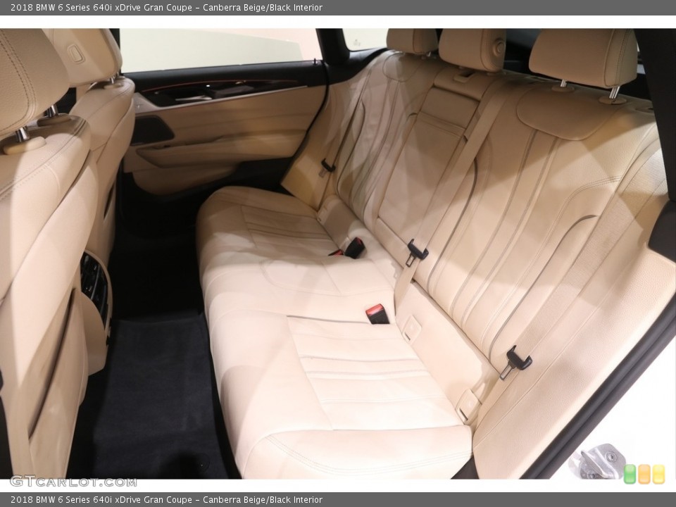Canberra Beige/Black Interior Rear Seat for the 2018 BMW 6 Series 640i xDrive Gran Coupe #141247256