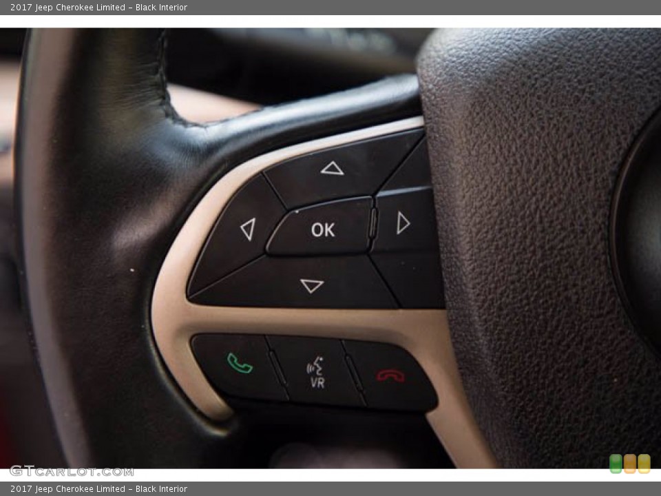 Black Interior Steering Wheel for the 2017 Jeep Cherokee Limited #141250188