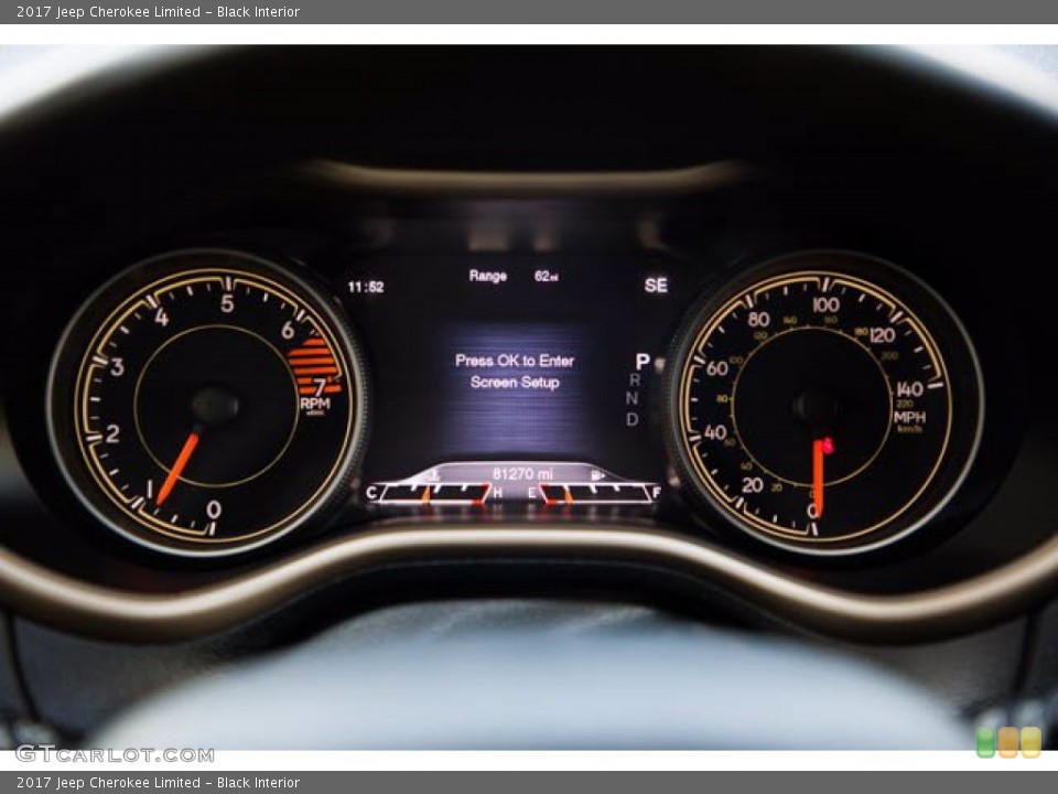 Black Interior Gauges for the 2017 Jeep Cherokee Limited #141250477