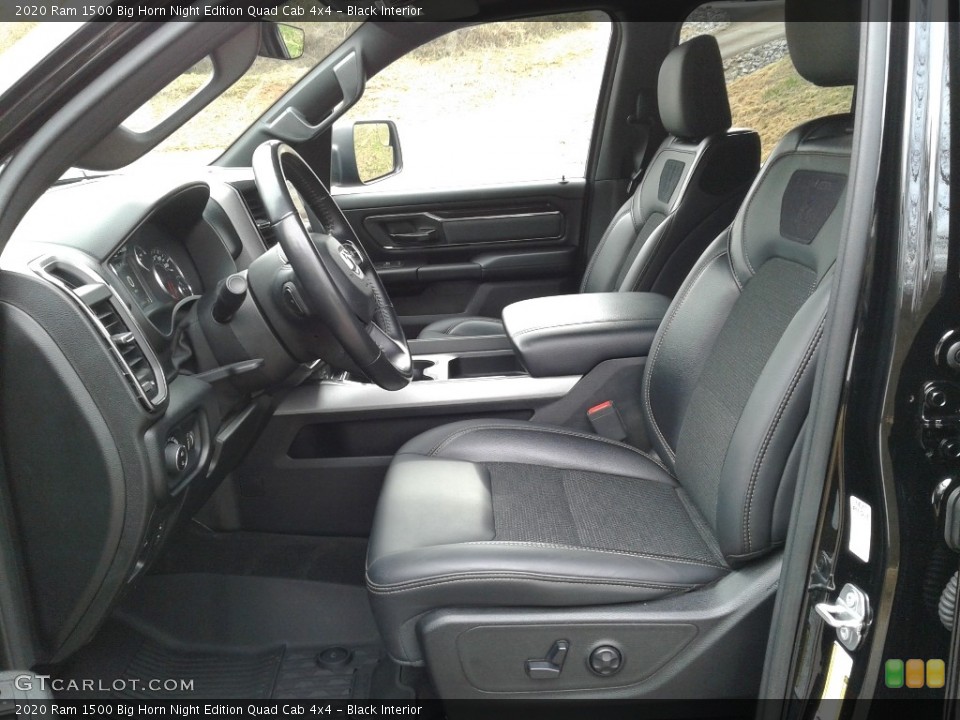 Black Interior Front Seat for the 2020 Ram 1500 Big Horn Night Edition Quad Cab 4x4 #141251848