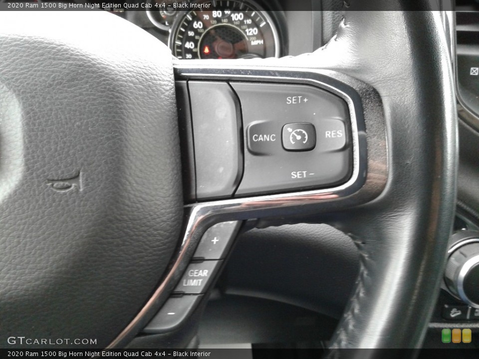 Black Interior Steering Wheel for the 2020 Ram 1500 Big Horn Night Edition Quad Cab 4x4 #141252094
