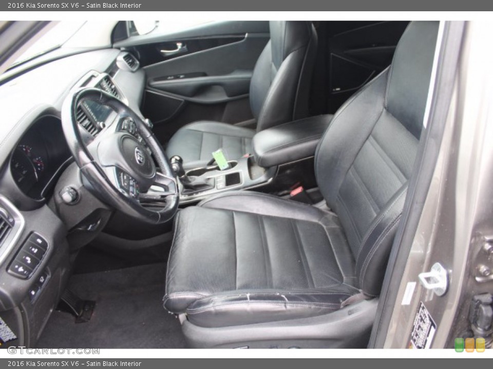 Satin Black Interior Front Seat for the 2016 Kia Sorento SX V6 #141252661