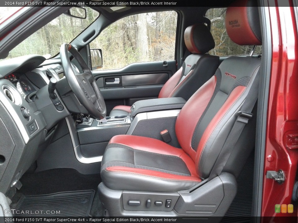 Raptor Special Edition Black/Brick Accent Interior Front Seat for the 2014 Ford F150 SVT Raptor SuperCrew 4x4 #141252835