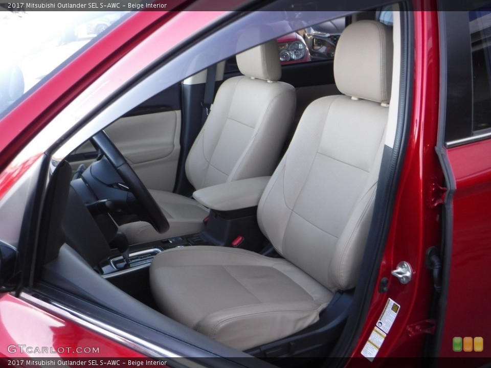 Beige Interior Front Seat for the 2017 Mitsubishi Outlander SEL S-AWC #141255007
