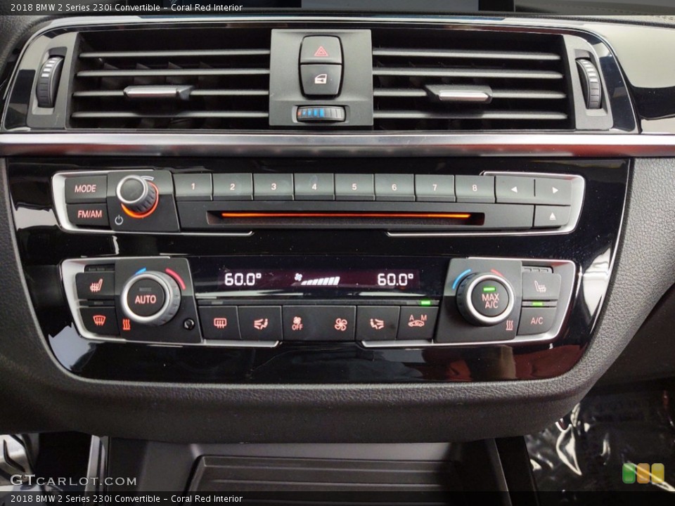 Coral Red Interior Controls for the 2018 BMW 2 Series 230i Convertible #141255322