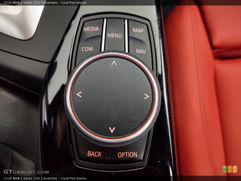 Coral Red Interior Controls for the 2018 BMW 2 Series 230i Convertible #141255424