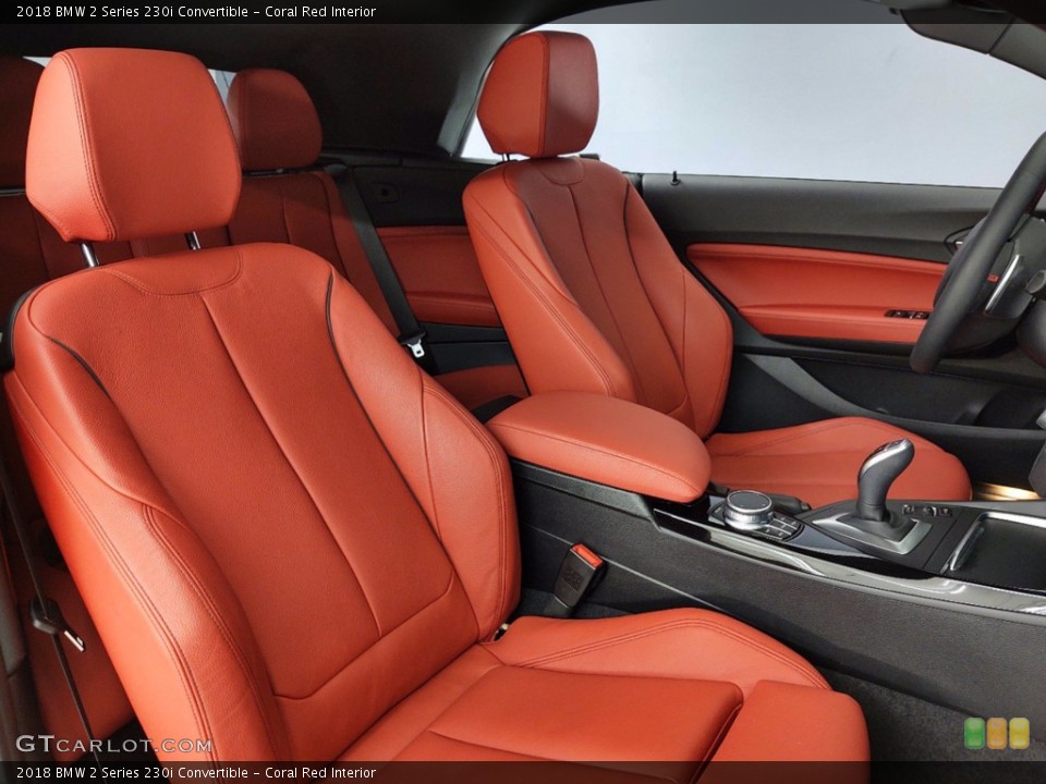Coral Red Interior Front Seat for the 2018 BMW 2 Series 230i Convertible #141255538