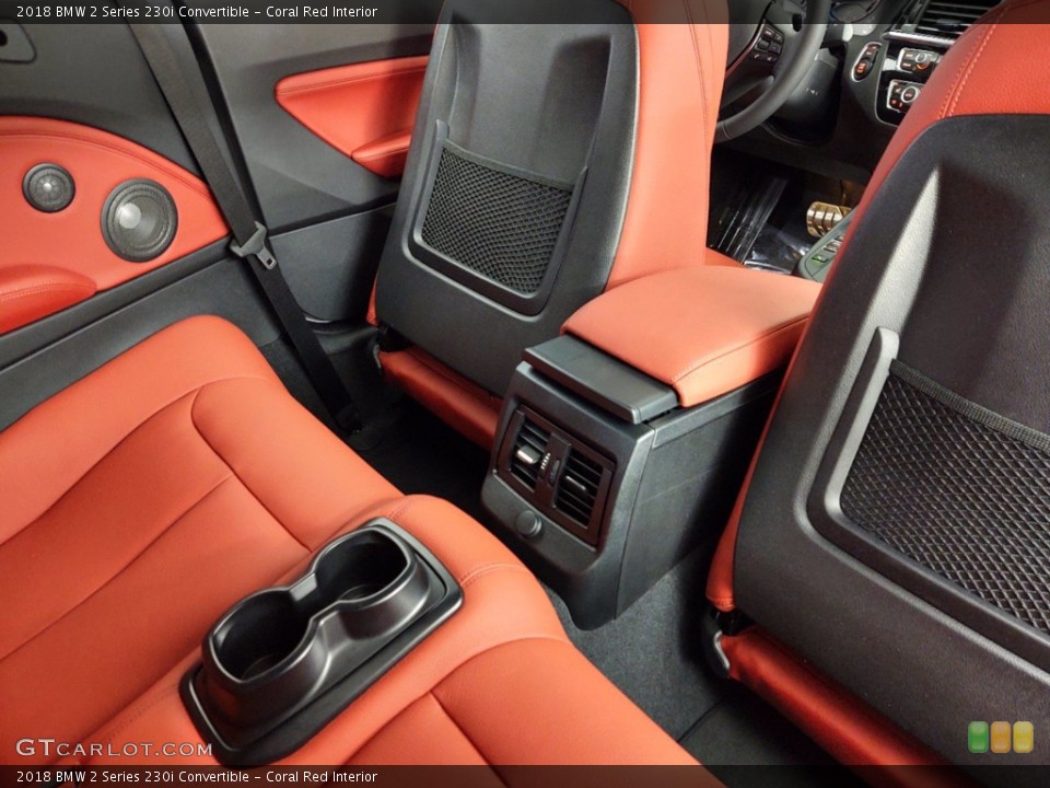 Coral Red Interior Rear Seat for the 2018 BMW 2 Series 230i Convertible #141255634