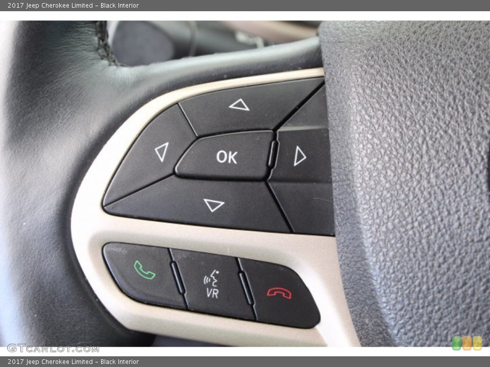 Black Interior Steering Wheel for the 2017 Jeep Cherokee Limited #141255640