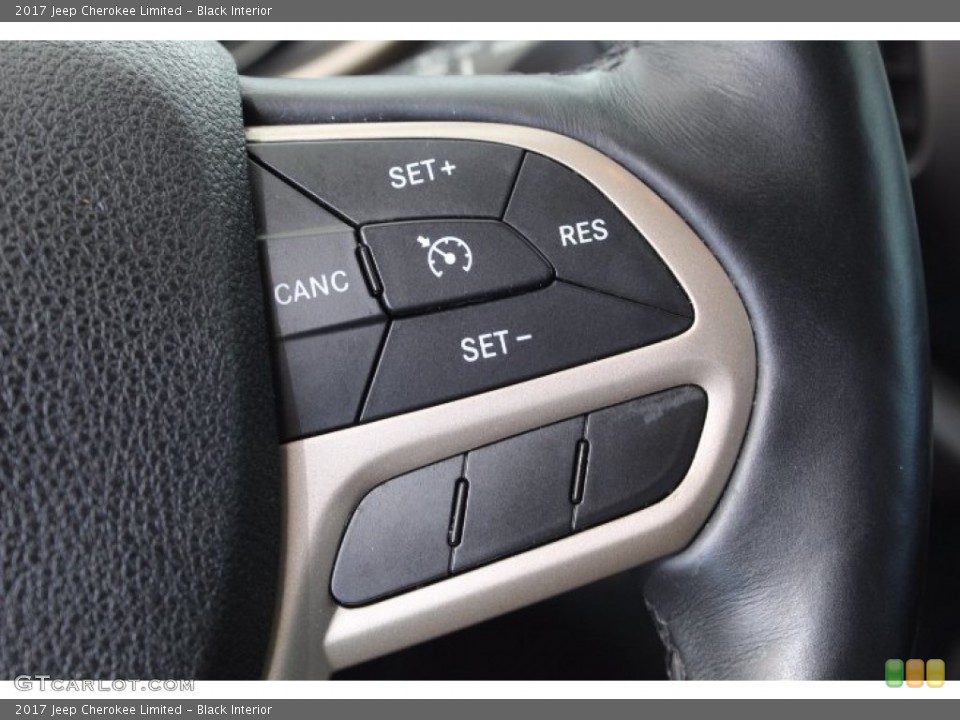 Black Interior Steering Wheel for the 2017 Jeep Cherokee Limited #141255664