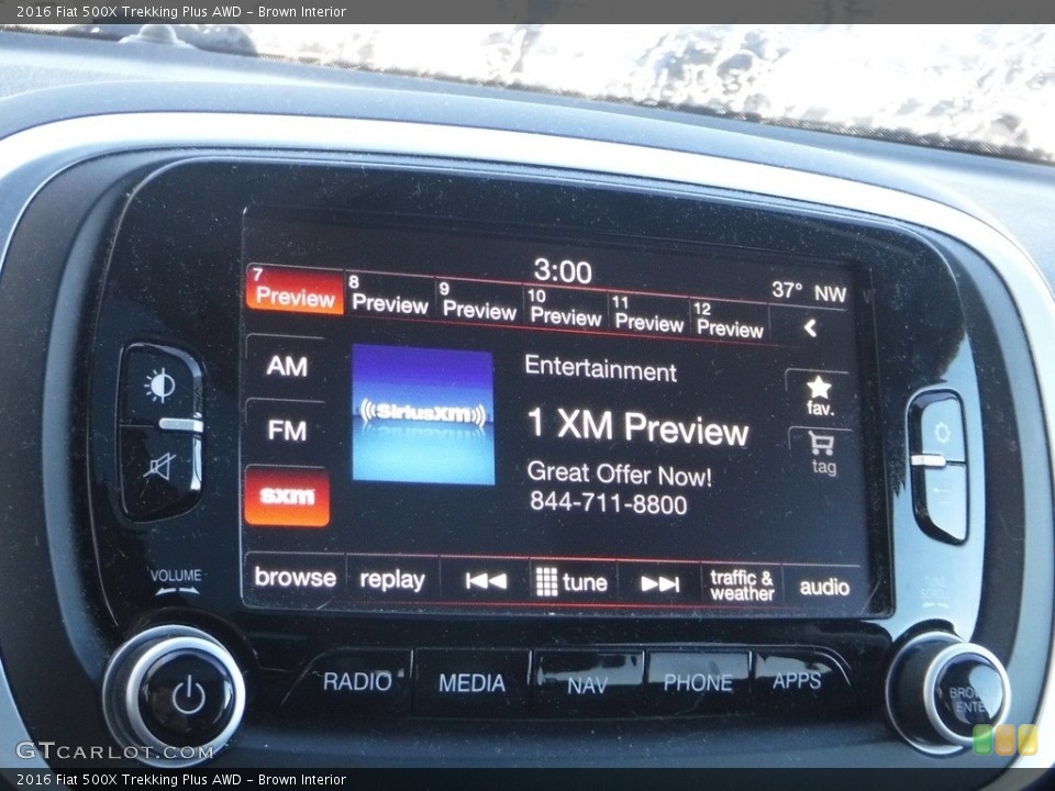 Brown Interior Audio System for the 2016 Fiat 500X Trekking Plus AWD #141258259