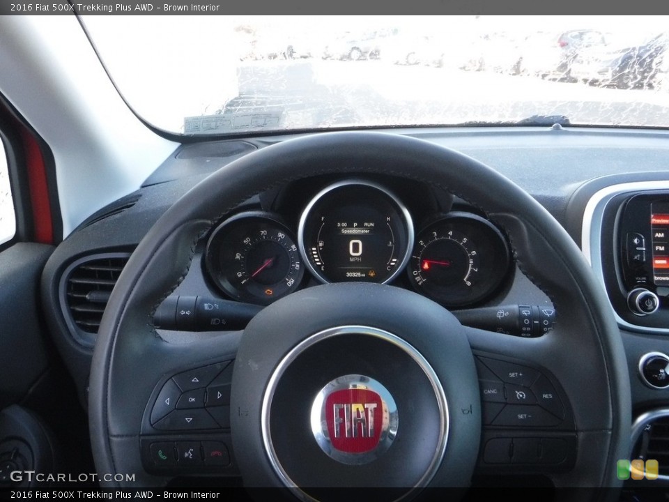 Brown Interior Steering Wheel for the 2016 Fiat 500X Trekking Plus AWD #141258319