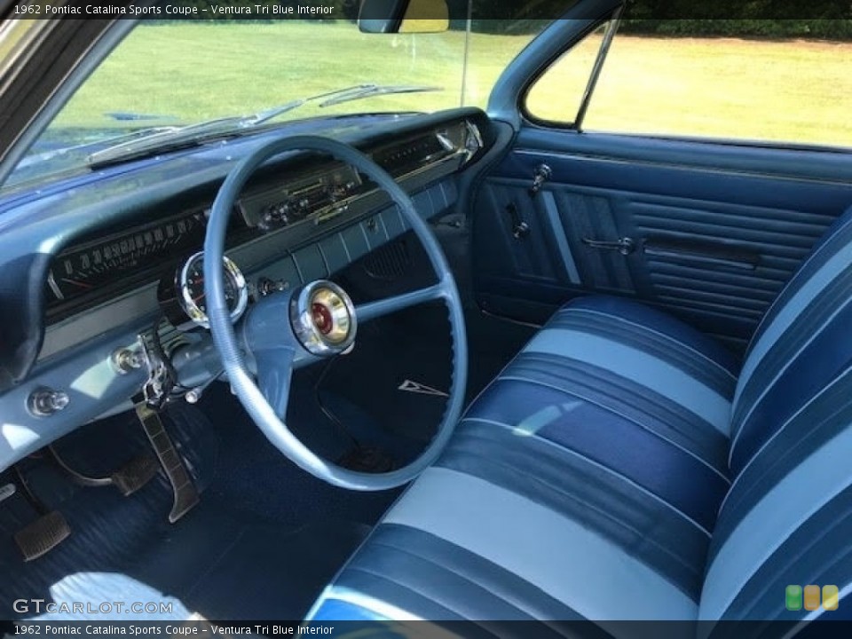 Ventura Tri Blue Interior Photo for the 1962 Pontiac Catalina Sports Coupe #141261848