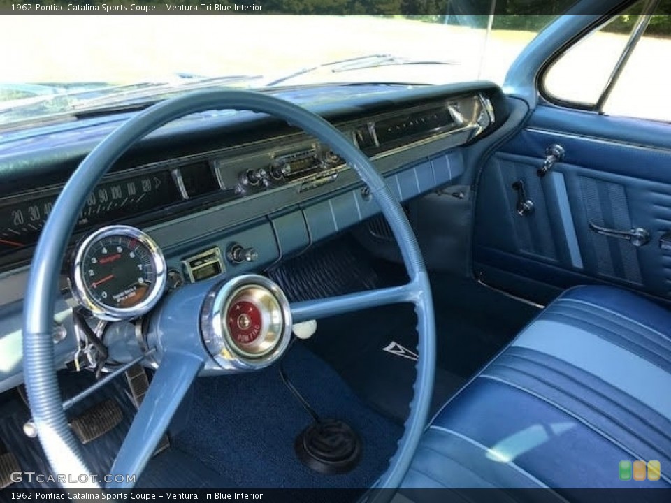 Ventura Tri Blue Interior Steering Wheel for the 1962 Pontiac Catalina Sports Coupe #141261870